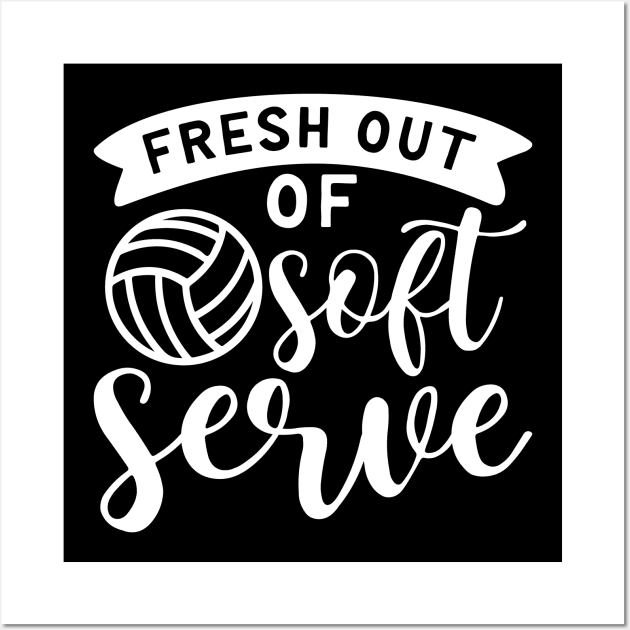 Fresh Out Of Soft Serve Volleyball Wall Art by GlimmerDesigns